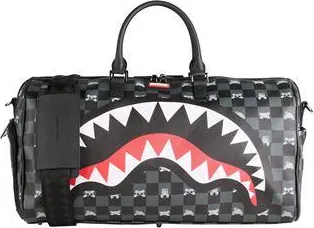 Sprayground GRAY PEEKING CHARACTER CHECK LARGE DUFFLE