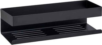 WENKO Estanter&iacute;a De Pared Wenko Genova Negro Acero Inoxidable 30x8x10,5 Cm