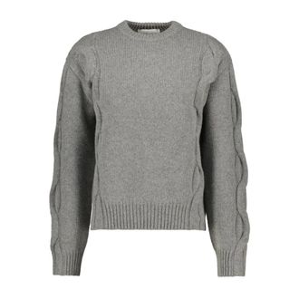 Axel Arigato Beam Kabelgebreide Trui - Heren - Truien - Grijs - Maat: XL Wol