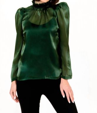 Eva Franco Watson Blouse In Pine Organza