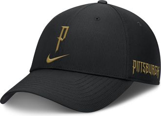 Nike Pittsburgh Pirates City Connect Club Nike Mens Dri-FIT MLB Adjustable Hat in Black | NB02166NPTB-Z8F