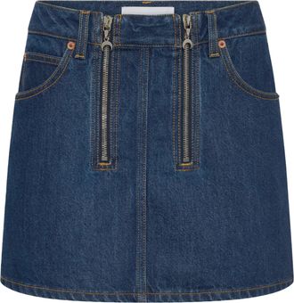 Marine Serre Midnight Blue Denim Mini Skirt
