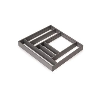 Emuca Emuca - Organizador Para Caj&oacute;n Alumount 600x500, Aluminio, Gris Antracita