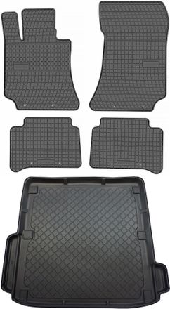 OEM Juego De Alfombrillas De Goma Para Coche Y Alfombrilla Para Maletero Para Mercedes Clase E W212 Sed&aacute;n (2009-10.2016)