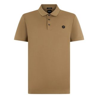 HUGO BOSS Tops, Heren, Beige, S, Katoen, C-Parris Polo