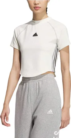 adidas (WMNS) adidas Dance Crop T-Shirt Asia Sizing White JJ1113