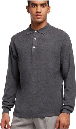 Brooks Brothers Truien & Vesten, Heren, Grijs, S, Wol, Merino wollen poloshirt