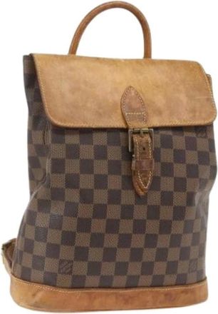 Louis Vuitton Pre-owned Backpacks, female, Brown, Size: ONE SIZE Pre-owned Canvas Backpack