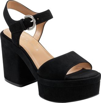 Marc Fisher Womens Normi Platform Sandals In Black Suede