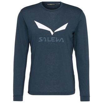 Salewa Solidlogo Dry L/S Tee Longsleeve f&uuml;r Herren | blau