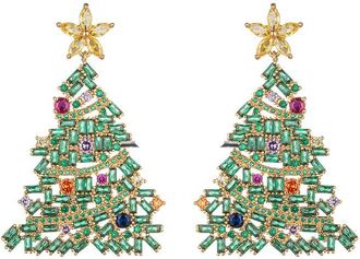 Eyecandy LA Eye Candy La Cz Merry Tree Earrings