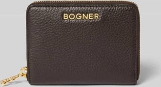 Bogner Portemonnaie mit Label-Detail Modell wallis in Dunkelbraun, Größe 1