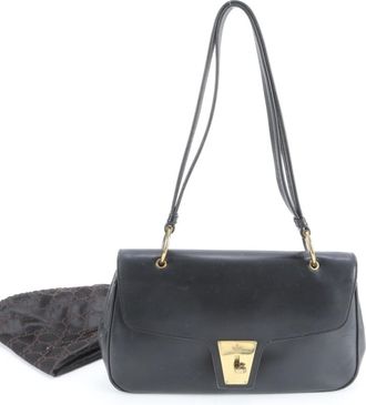 Gucci Black Leather Handbag Shoulder Bag Tote Bag (Pre-Owned)