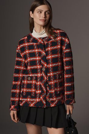 English Factory Plaid Boucl&eacute; Lady Jacket