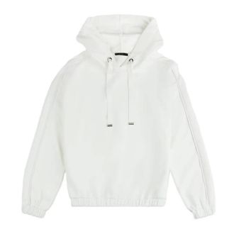 Fay Hoodies, female, White, Size: XS Jersey Hooded Sweatshirt