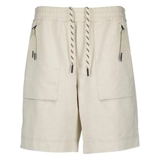 Moncler Casual Shorts, male, Beige, Size: L Casual Shorts