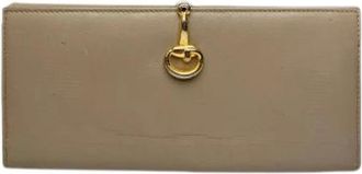 Gucci Pre-owned Wallets, female, Gray, Size: ONE SIZE Pre-owned Vintage Leather Wallet