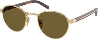 Prada Brown Round Ladies Sunglasses PR B52S 5AK09Z 49