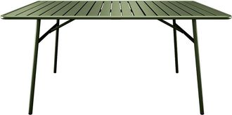 VENTE-UNIQUE.COM Mesa jard&iacute;n acero caqui