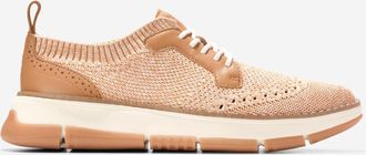 Cole Haan Womens Zerøgrand Rella Stitchlite Oxfords - Beige Size 5.5