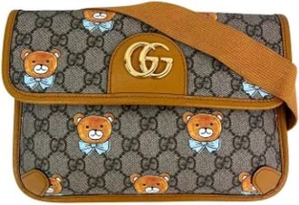 Gucci Pre-owned Canvas gucci-bags - Dames - Vintage Heuptassen - Beige - ONE Size - Tweed - Vintage