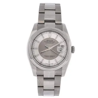 Rolex Oyster Perpetual Datejust Automatic Watch Stainless Steel 36 in Metallic Silver at Nordstrom