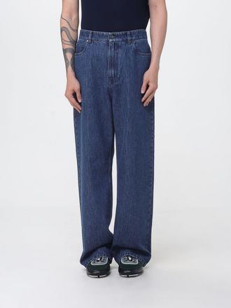 Fendi Jeans a gamba larga in denim di cotone
