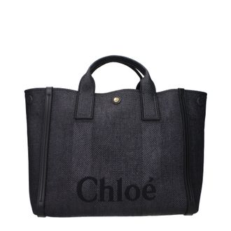 Chlo&eacute; Damess Stoffen handtassen zwart/marineblauw