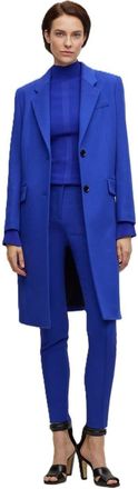 HUGO BOSS Womens Catara Formal Coat in Blue - Size 6 UK
