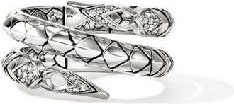 John Hardy Naga Sterling Silver & Diamond Coil Ring at Nordstrom, Size 6