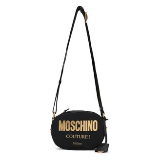 Moschino Shoulder Bag with Logo - female - Moschino - Cross Body Bags - Black - ONE SIZE - Bags
