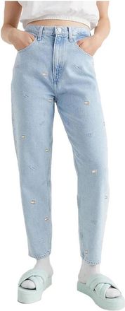Tommy Hilfiger Mom Jeans Denim Broek - Dames - Regular Fit Jeans - Blauw - W29 L34 - Denim - Jeans