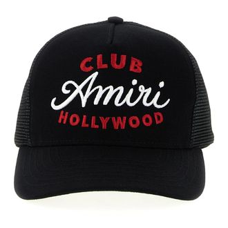 Amiri Accessoires, Heren, Zwart, ONE Size, Katoen, Club Trucker Hat