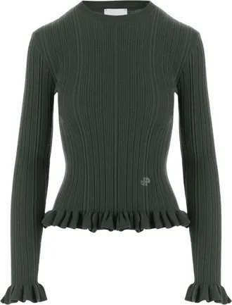 Patou Truien & Vesten, Dames, Groen, XS, Round-neck Truien