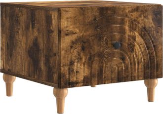 vidaXL Mesa De Caf&eacute; Roble Ahumado 49 X 50 X 40 Cm Madera De Ingenier&iacute;a Vidaxl