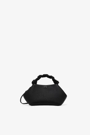 Ganni Black Grained Small Bou Bag