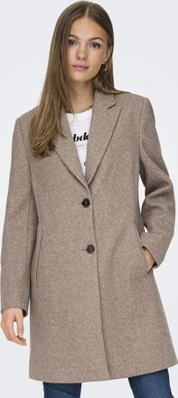 Jacqueline de Yong Kurzmantel JDY JDYECHO LIFE COAT OTW NOOS, Damen, Gr. XL, beige (nature detail:melange), Web, Obermaterial: 100% Polyester, meliert, ca. Mitte Obersch