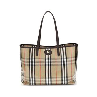 Burberry Tote Bags, female, Multicolor, Size: ONE SIZE Medium Highlands Tote Bag