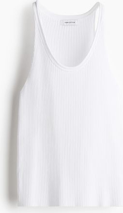 H&M Tanktop in Rippstrick - White