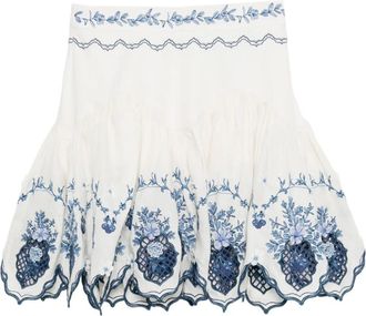 Agua Bendita Asai wild mini skirt - White