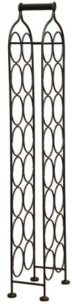 Biscottini International Biscottini - Portavasos De Vino Portabotellas De Hierro Forjado Bodega 106x24 Expositor De Vino De Pie Portavinos 16 Botellas Tienda De Vinos