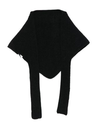 Jacquemus Black Le Chale Gros Grain Scarf