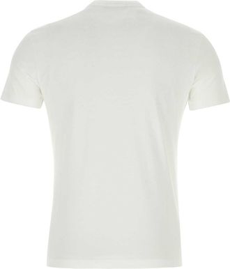 Versace Mens White Cotton T-Shirt 1w000 Exterior Exterior: T-shirts And Polos