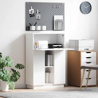 vidaXL Scrivania Bianco 71,5 X 31,5 X 106,5 Cm Legno Multistrato - Vidaxl