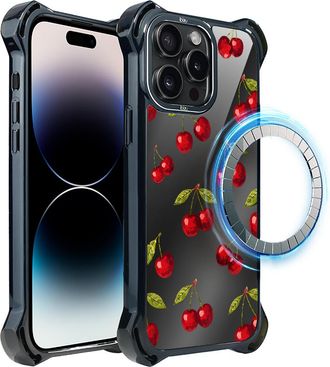 OEM Funda Ibizu Dropguard Ultra Para Iphone 14 Pro Max Con Magsafe, Color Midnight, Color Cherry Night