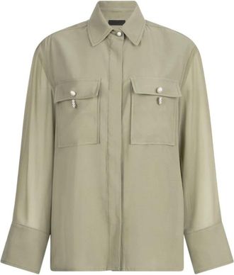 Liu Jo Giacca Overshirt - Dames - Overhemden - Groen - XL - Overhemden