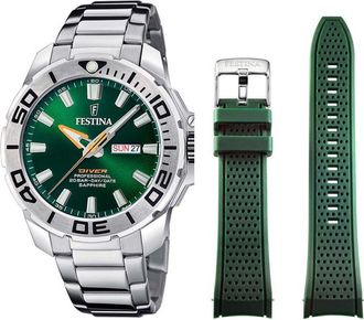 Festina F20665-2 Mens The Originals Watch and Strap Gift Set - Silver - One Size