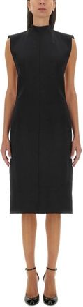 Sportmax Midi Jurken - Dames - Casual kleedjes - Zwart - 2XS - Wol - Kleedjes