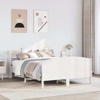 Berkfield Home Bed Frame without Mattress White 140x200 cm Solid Wood Pine