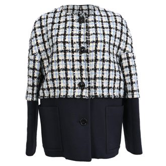 Marni Plaid Tweed Jacket in Multicolor Wool